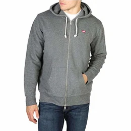 Herren Zip Up Sweatshirt, Charcoal Heather XX, L