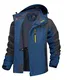 TACVASEN Softshelljacke Herren Wasserdicht Windjacke Leicht Regenjacke Fahrrad Übergangsjacke Outdoorjacke Trekkingjacke Atmungsaktiv Funktionsjacke Outdoor Wanderjacke (M, Denim Blau)