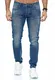 Red Bridge Herren Jeans Hose Slim-Fit Distressed Faded Wave (W32 L32, M4251 - Blue)
