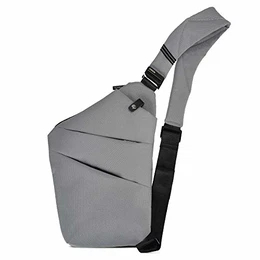 Umhängetaschen Herren Wasserfeste Mini Bauchtasche Mehrere Taschen Schultertasche Anti-Diebstahl Sling Bag Crossbody Tasche Rucksack für Männer und Frauen (Klein, 1.0 Dunkelgrau)