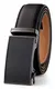 GFG Herren Gürtel,Leder Automatik Gürtel Für Herren Jeans Anzug Gürtel-3,5cm Breite-0088-110-BLACK NA PA