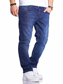 Rello & Reese Herren Jeans Straight Fit Denim Hose JN-221