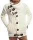 Leif Nelson Kinder Jungen Strickjacke Reissverschluss Cardigan Schwarze Jacke für Winter Winterjacke Übergangsjacke Freizeitjacke Kinderjacken Langarm Schalkragen LN7100K 8-9 Ecru