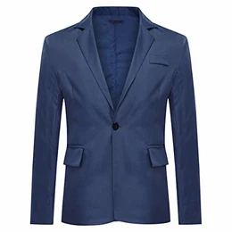 Herren modisch Freizeit Blazer Blau 2 M