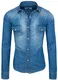 Rock Creek Herren Jeanshemd Denim RC-012 [Blau M]