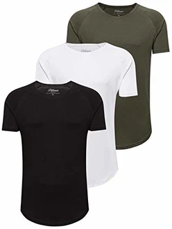 PITTMAN 3er Pack T-Shirt Herren Oversize Finn Rundhals-Ausschnitt PITTMAN 3er Pack T-Shirt Herren Oversize Finn Rundhals-Ausschnitt
