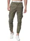 ZOEREA Jogger Cargo Herren Chino Jeans Hose Elastische Taille Gürtel mit Taschen ZOEREA Jogger Cargo Herren Chino Jeans Hose Elastische Taille Gürtel mit Taschen