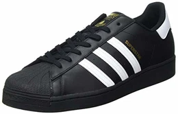 Mens Superstar Sneaker, Core Black Footwear White Core Black, 43 1/3 EU