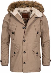 Indicode Herren Fann Parka Greige