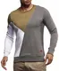 Leif Nelson Herren Sweatshirt Basic Pullover Rundhals-Ausschnitt Longsleeve Langarmshirt für Männer Pulli Rundkragen Langarm Crew Neck Slim Fit LN8336 Größe M Khaki