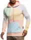 Leif Nelson Herren Hoodie Pullover für Männer mit Kapuze Pulli Kapuzenpullover Slim Fit Longsleeve Sweatshirt Langarm LN8344 M Lachsrosa