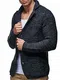 Leif Nelson Herren Strickjacke Sakko aus Strick Schwarze Jacke für Sommer Winter Übergangsjacke Männer Freizeitjacke Sweatjacke Langarm Slim Fit LN7030 M Schwarz-Anthrazit