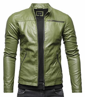 Crone Vego Herren Eco-Lederjacke Cleane Leichte Basic Jacke Vegan Military Green Crone Vego Herren Eco-Lederjacke Cleane Leichte Basic Jacke Vegan Military Green