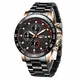 LIGE Herren Uhren Wasserdichter Sport Chronograph Analoge Quarzuhr Edelstahl Business Armband Armbanduhr Schwarze Herrenuhr