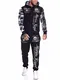 OneRedox   Herren Trainingsanzug   Jogginganzug   Sportanzug   Jogging Anzug   Hoodie-Sporthose   Jogging-Anzug   Trainings-Anzug   Jogging-Hose   Modell JG-512 Weiss Camouflage M