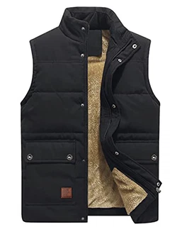 KEFITEVD Herren Weste #2 Schwarz