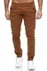 Elara Herren Chino Hose Regular Slim Fit Stretch Chunkyrayan MEL009-Camel-31/32