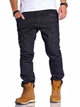 Rello & Reese Herren Jeans Straight Fit Luca Denim Hose Regular Stetch Dunkelblau