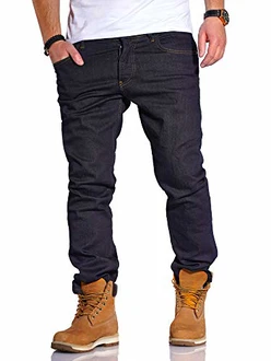 Rello & Reese Herren Jeans Straight Fit Luca Denim Hose Regular Stetch Dunkelblau Rello & Reese Herren Jeans Straight Fit Luca Denim Hose Regular Stetch Dunkelblau