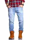 Rello & Reese Herren Jeans Straight Fit Luca Denim Hose Regular Stetch [Hellblau, W32/L32]