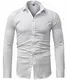 Herren Hemd Slim Fit Bambusfaser Gepunktet Gemustert Langarm für Anzug/Business/Hochzeit/Freizeit,Hemden Shirts für Männer,Weiß - Stil 1,EU 41-M