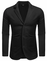 Herren Sakko Grau Jersey Blazer Männer Leichte Jackett Regular Fit Freizeit medium