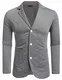 MAXMODA Herren Sakko Grau Jersey Blazer Männer Leichte Jackett Regular Fit Freizeit medium