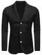 MAXMODA Sakko Herren Schwarz Männer Jersey Blazer Regular Fit Jackett Sportlich Freizeit medium