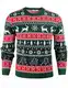 iClosam Herren Weihnachtspullover Strickpullover Langarm, Ugly Christmas Sweater Herren Weihnachtspulli, Lustige Strick Christmas Sweater, Pullover mit Rundhalsausschnitt