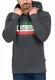 Indicode Herren Crescent Sweatshirt mit Kapuze   Warmer Hoodie sportlicher Kapuzenpullover modernes Kapuzensweatshirt Herrenpullover Hooded Sweater Pullover für Männer Charcoal Mix M