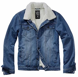 Sherpa Demin Jacket Denim Blue-Off White Gr. M