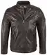Rock Creek Herren Lederjacke Biker Jacke Echtleder Motorradjacke Leder Jacken Herrenjacke Braun Winterjacke, M, Dunkelbraun H-180