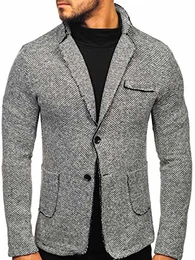Herren Sakko Sweatjacke Slim Fit Blazer Anzug RENUAR 6647 Grau M [4D4]