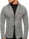 BOLF Herren Sakko Sweatjacke Slim Fit Blazer Anzug RENUAR 6647 Grau M [4D4]