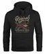 Neverless® Hoodie Herren US Airforce Army Motiv Spitfire Flugzeug Vintage Motiv Retro Schriftzug Kapuzen-Pullover Männer Fashion Streetstyle schwarz M