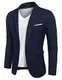 MAXMODA Men''s Blazer Slim Fit Jacket with Front Pocket Sporty Jacket Leisure Suit - Navy Blau - Large