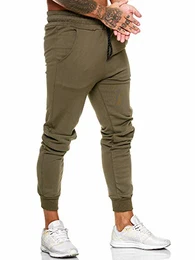 Herren Jogging Hose Jogger Streetwear Sporthose Modell 1268-JG Oliv M