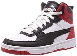 Unisex Rebound Joy Sneaker, White Black-High Risk Red, 43 EU