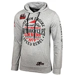 Baxboy Herren Pullover Hoodie Sweatjacke Longsleeve Sweatshirt Jacke Langarm Kapuzenpullover Hoody Sweater (2628) Grau/Schwarz