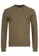 Indicode Herren Beechen Sweatshirt mit RIPP-Bündchen   Warmer Herrensweater klassischer Winter Sweater Pullover Herrensweatshirt Herren-Pullover Wintersweatshirt für Männer Army M