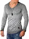 REHYPE Herren Longsleeve T-Shirt Langarm Basic V-Neck Ausschnitt L-220 Dunkelgrau (Faded) M