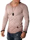 REHYPE Herren Longsleeve T-Shirt Langarm Basic Crew Neck Ausschnitt L-221 Beige (Faded) M