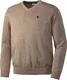 U.S. POLO ASSN. Herren Baumwoll-Pullover in Beige, aus 100% Baumwolle, V-Schnitt, mit lässigem Kastenschnitt, Herren Sweatshirt für Sommer & Winter, Gr. M - XXXL