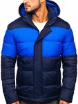 BOLF Herren Winterjacke Sportjacke Reißverschluss Casual Style [4D4] Dunkelblau (4D4)