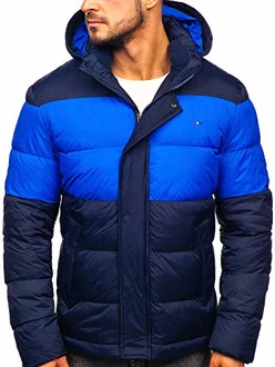 BOLF Herren Winterjacke Sportjacke Reißverschluss Casual Style [4D4] Dunkelblau (4D4)