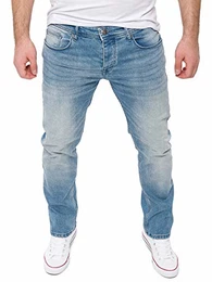 Herren Jeans Stretch Alistar - Hellblaue Slim Fit Jeanshosen - Blaue Hose für Männer Straight - Denim Hosen, Blau (Captains Blue 184020), W31.