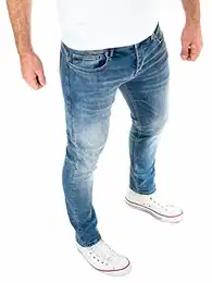 Jeans Herren Slim fit Alistar - Blaue Hose für Männer Straight - Blaue Stretch Jeanshosen - Denim Hosen, Blau (Insignia Blue 194028), W32/L32