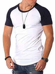 REHYPE Herren T-Shirt Kurzarm Raglan Stil Oversize Rundhals-Ausschnitt O-Neck S-112 Weiß M