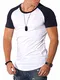 REHYPE Herren T-Shirt Kurzarm Raglan Stil Oversize Rundhals-Ausschnitt O-Neck S-112 Weiß M
