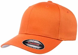 Herren Herren Athletic Baseball Fitted Cap Verschluss, Orange/Abendrot im Zickzackmuster (Sunset Chevron), S-M EU